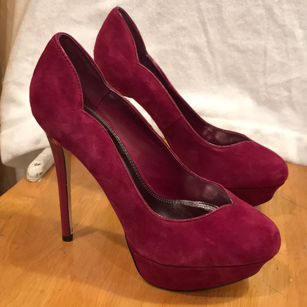 Red platform Baker heels